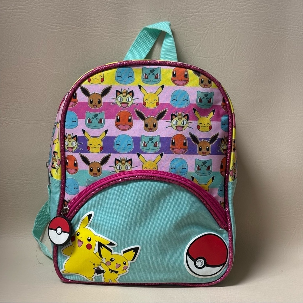 Pokemon Mini Backpack 11" with Glitter Trimming and Small Front
Pocket